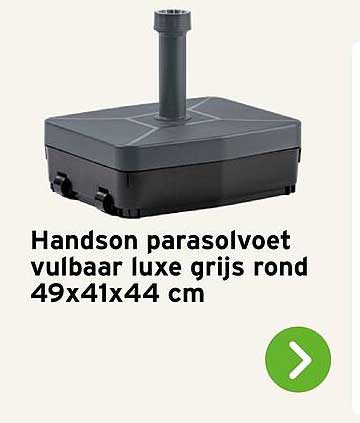 Handson parasolvoet vulbaar luxe grijs rond 49x41x44 cm