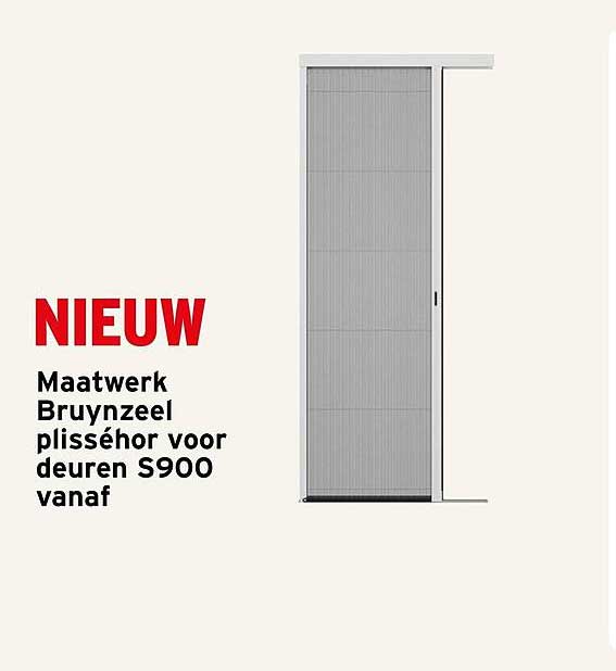 Maatwerk Bruynzeel plisséhorg voor deuren S900 vanaf
