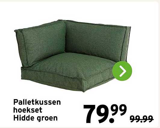 Palletkussen hoekset Hidde groen