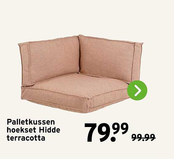 Palletkussen hoekset Hidde terracotta