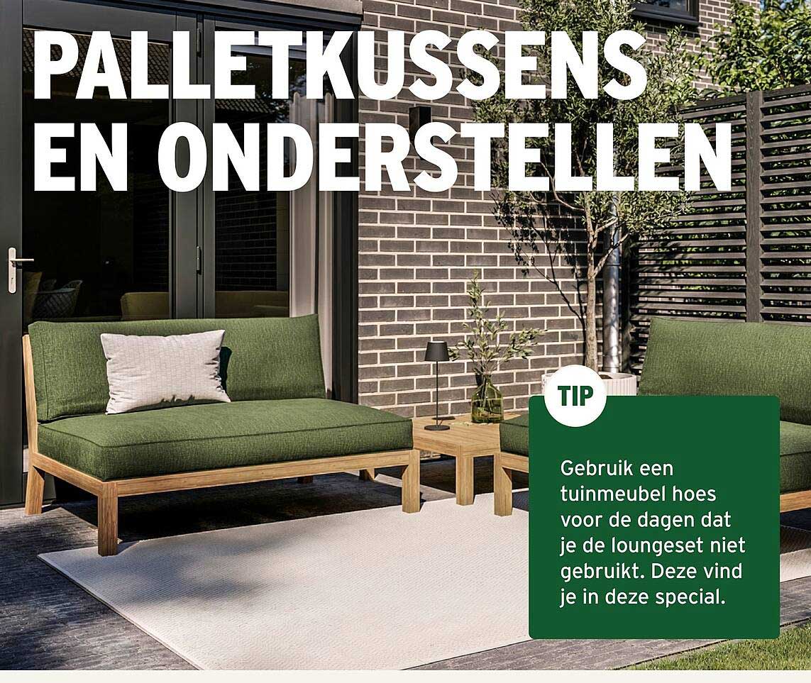 PALLETKUSSENS EN ONDERSTELLEN