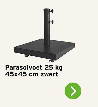 Parasolvoet 25 kg 45x45 cm zwart