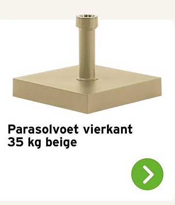 Parasolvoet vierkant 35 kg beige