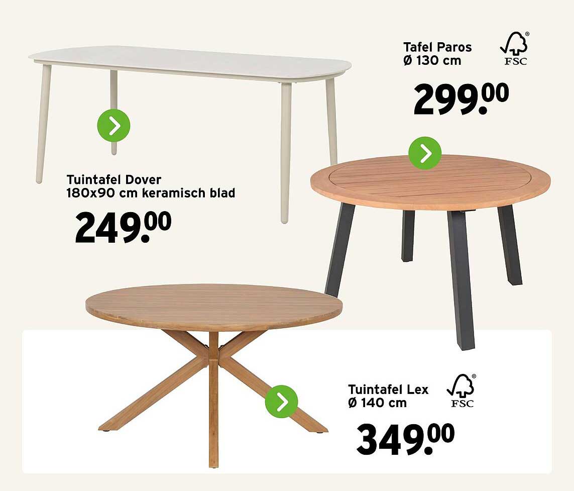 Tuintafel Dover 180x90 cm keramisch blad