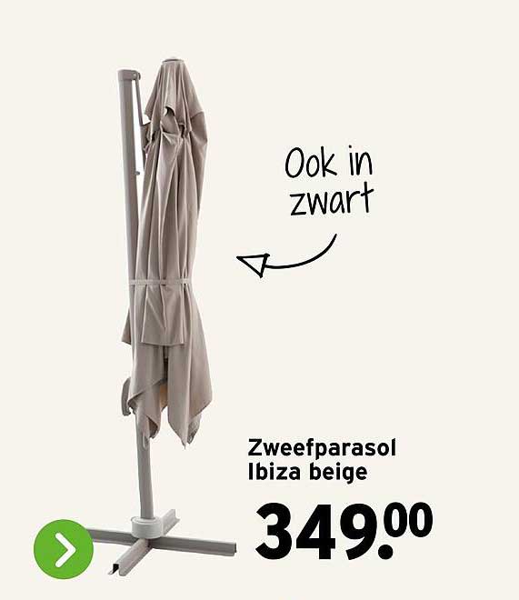Zweefparasol Ibiza beige