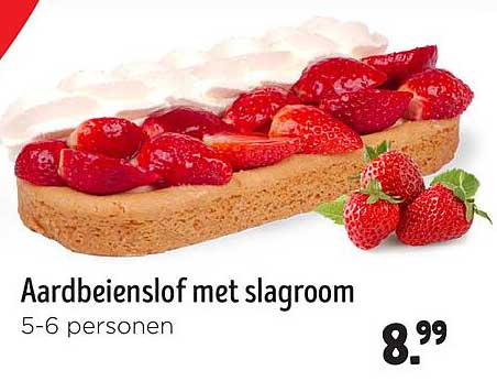 AardbeienSlof met slagroom