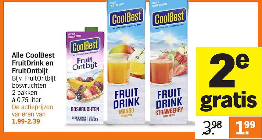 Alle CoolBest FruitDrink en FruitOntbijt
