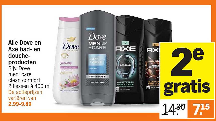 Alle Dove en Axe bad- en douche-producten