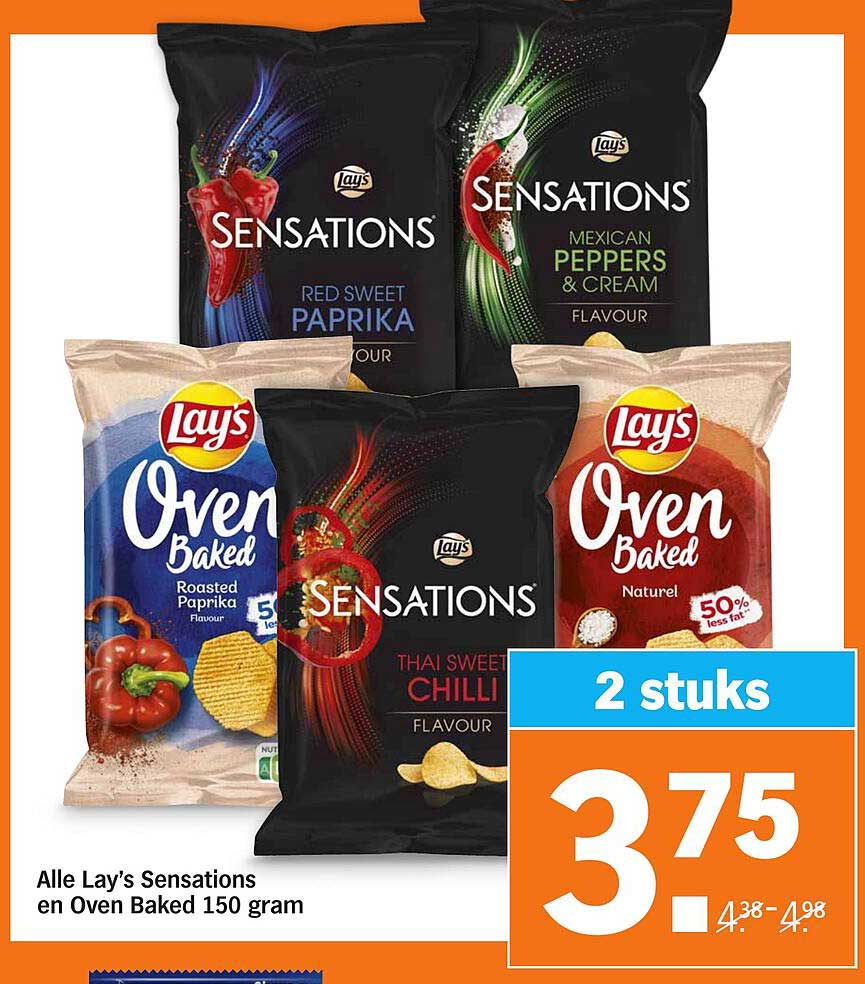 Alle Lay’s Sensations en Oven Baked 150 gram