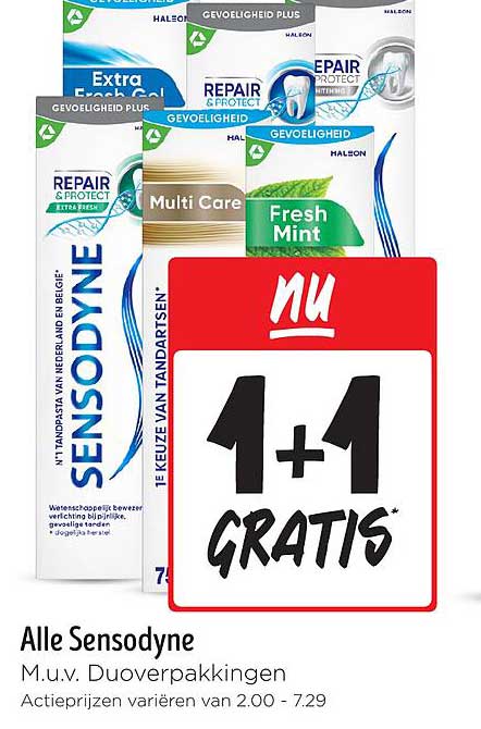 Alle Sensodyne M.u.v. Duoverpakkingen