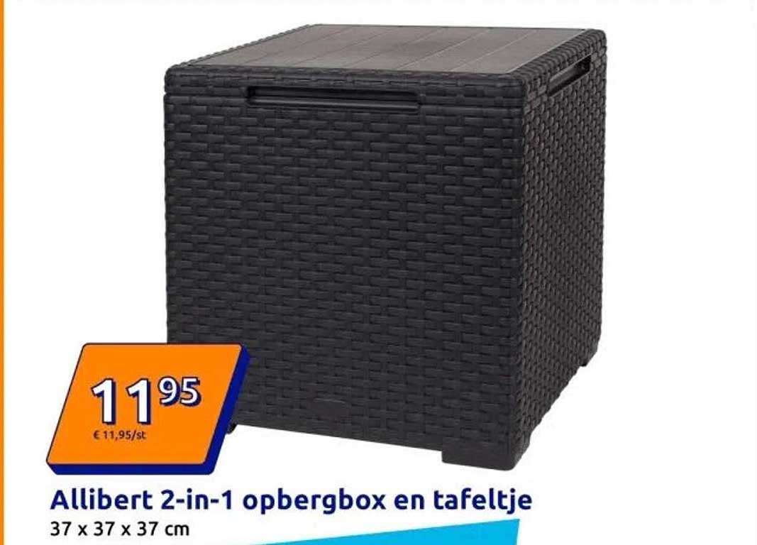 Allibert 2-in-1 opbergbox en tafeltje