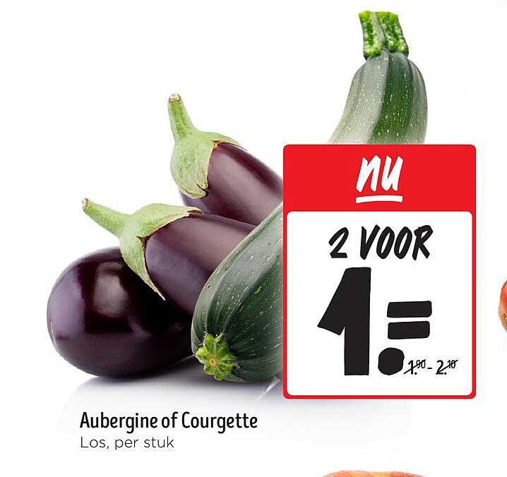 Aubergine of Courgette Los, per stuk