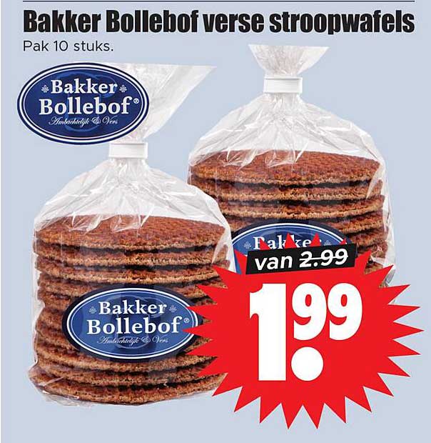 Bakker Bollebof verse stroopwafels