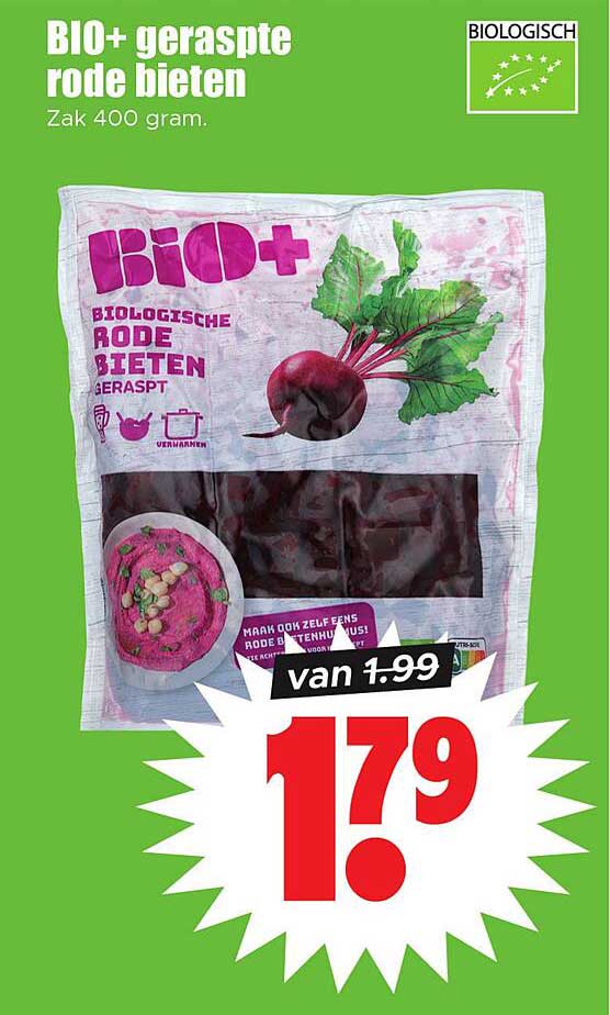 BIO+ geraspte rode bieten