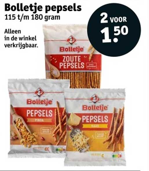 Bolletje pepsels 2 voor 1,50