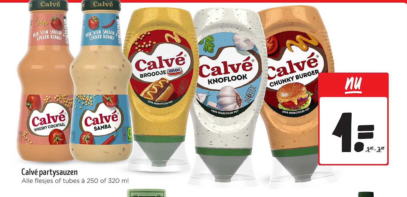 Calvé party sauzen actie