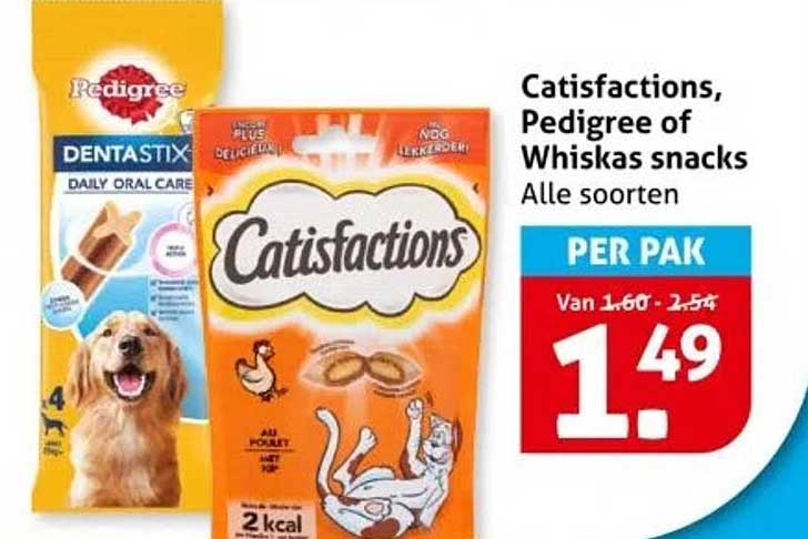 Catisfactions, Pedigree of Whiskas snacks