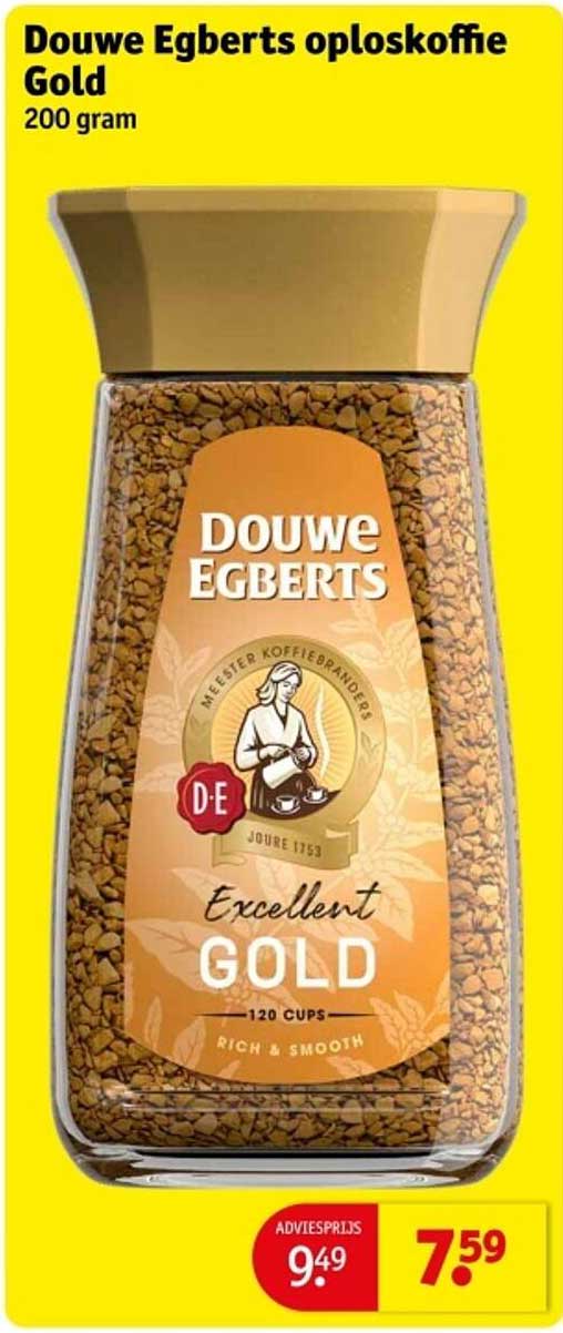 Douwe Egberts oploskoffie Gold