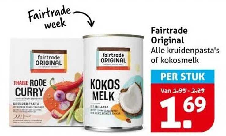 Fairtrade Original Alle kruidenpasta's of kokosmelk