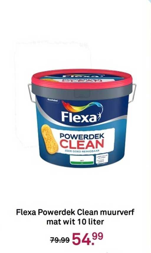 Flexa Powerdek Clean muurverf mat wit 10 liter