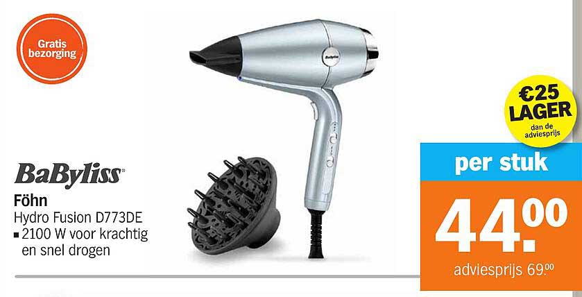 Föhn Hydro Fusion D773DE voor €44,00