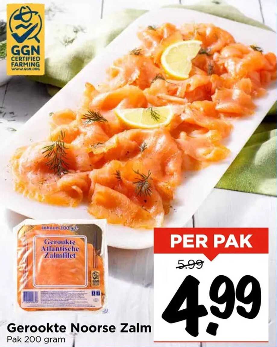 Gerookte Noorse Zalm Pak 200 gram