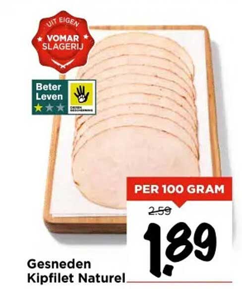 Gesneden Kipfilet Natuur