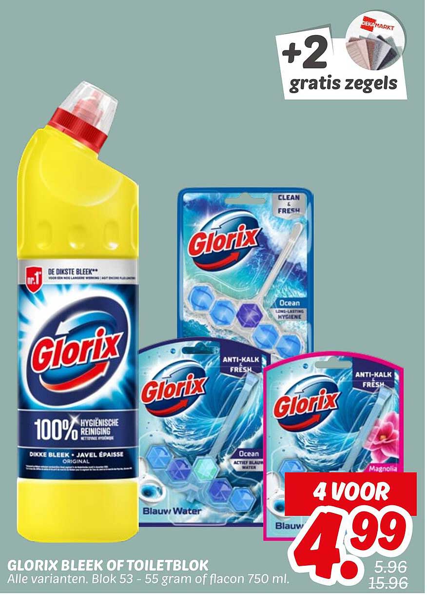 GLORIX BLEEK OF TOILETBLOK