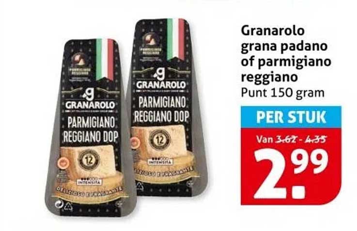 Granarolo grana padano of parmigiano reggiano Punt 150 gram