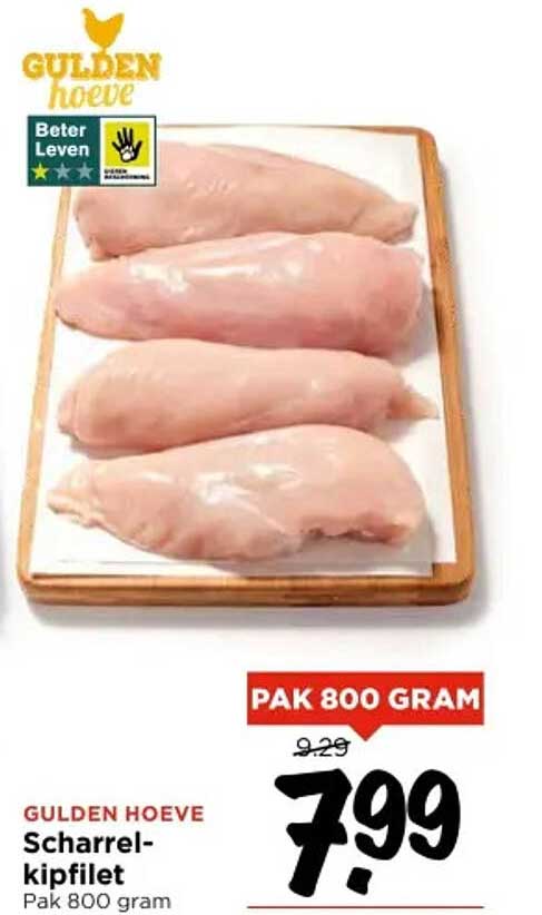 GULDEN HOEVE Scharrel-kipfilet Pak 800 gram
