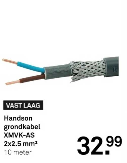 Handson grondkabel XMVK-AS 2x2.5 mm² 10 meter