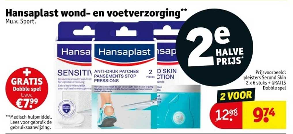 Hansaplast wond- en voetverzorging** Mu.v. Sport.