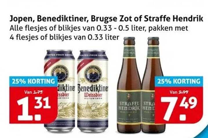 Jopen, Benediktiner, Brugse Zot of Straffe Hendrik