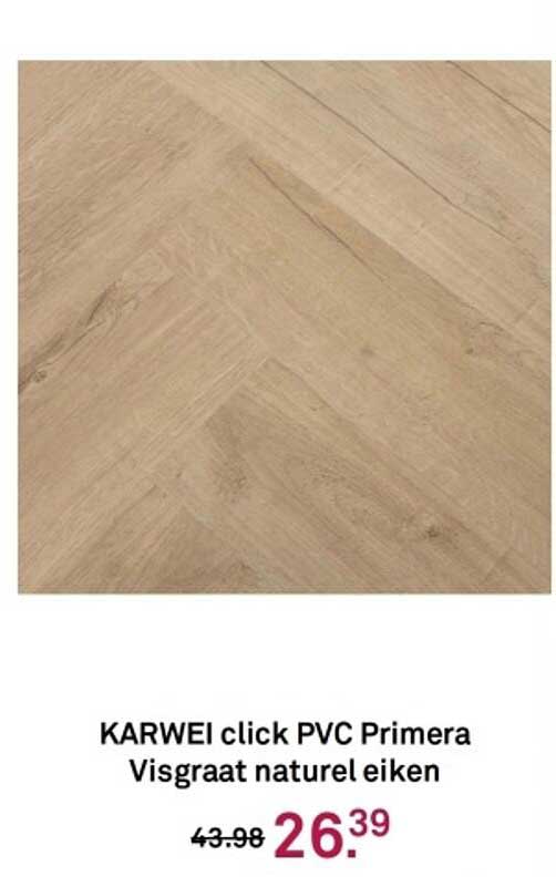 KARWEI click PVC Primera Visgraat natuur eiken
