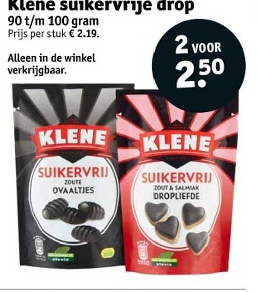 Klene suikervrije drop