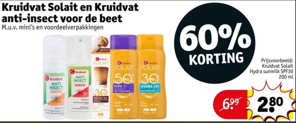 Kruidvat Solait en Kruidvat anti-insect voor de beet