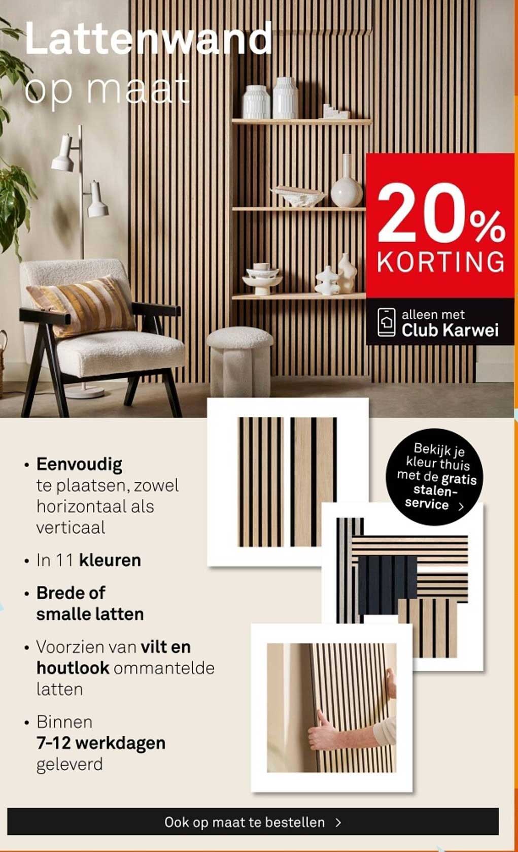 Lattenwand op maat