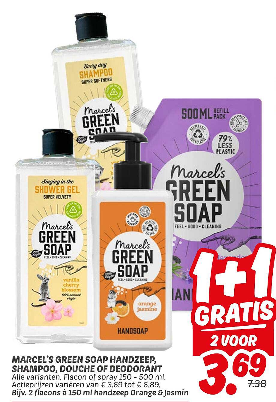 MARCEL’S GREEN SOAP HANDZEEP, SHAMPOO, DOUCHE OF DEODORANT