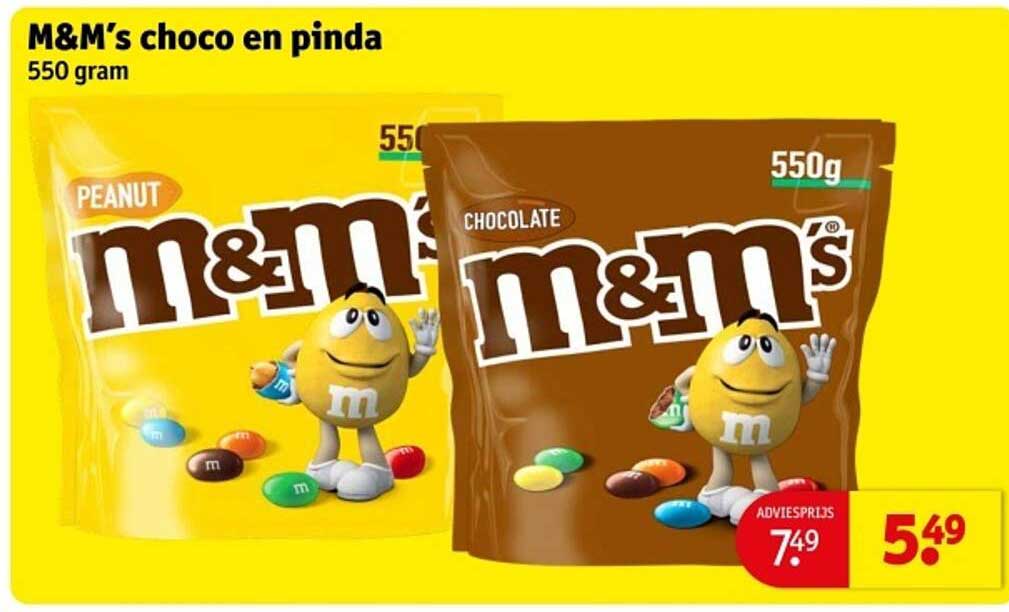 M&M’s choco en pinda 550 gram