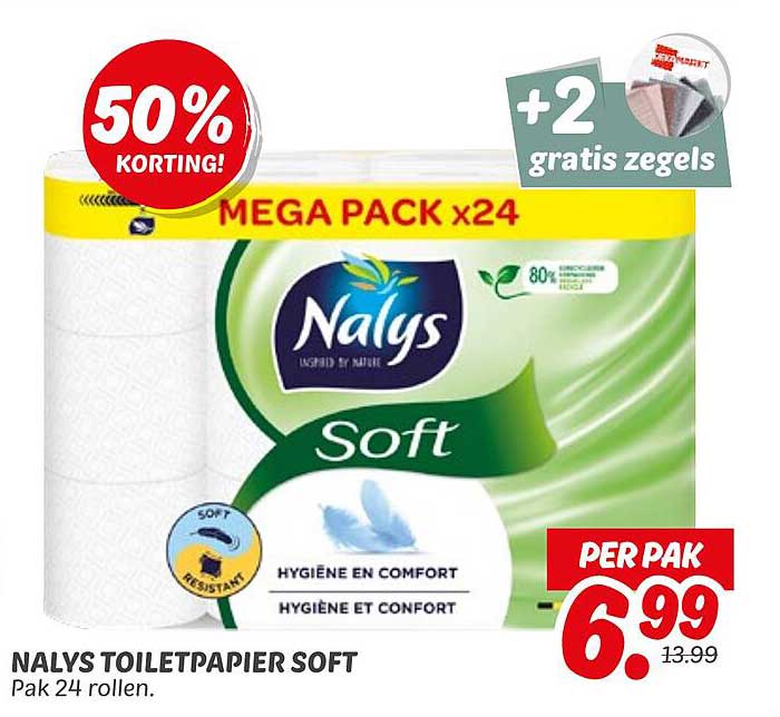 NALYS TOILETPAPIER SOFT Pak 24 rollen.
