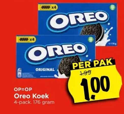 Oreo Koek 4-pack 176 gram