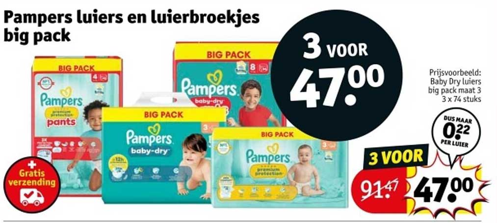 Pampers luiers en luierbroekjes big pack