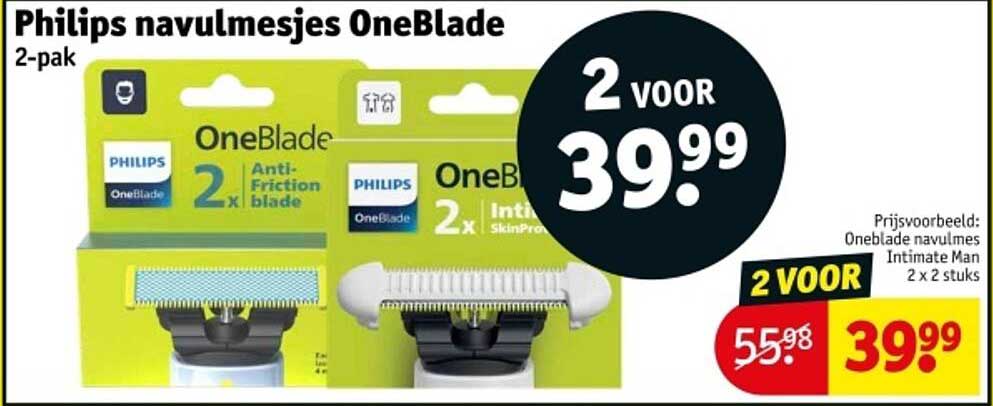 Philips navulmesjes OneBlade 2-pak