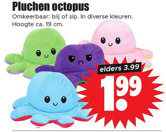 Pluchen octopus
