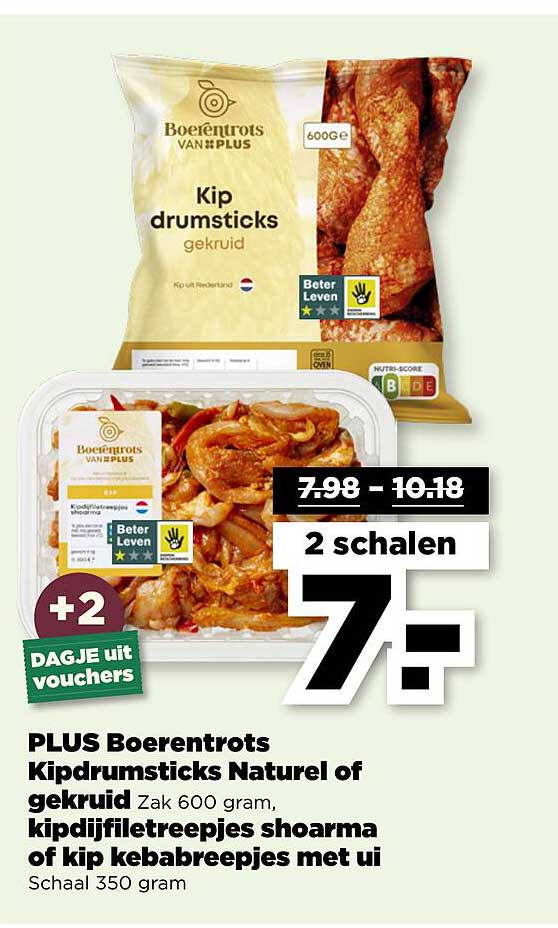 PLUS Boerendrot Kipdrumsticks Natuurlijk of gekruid