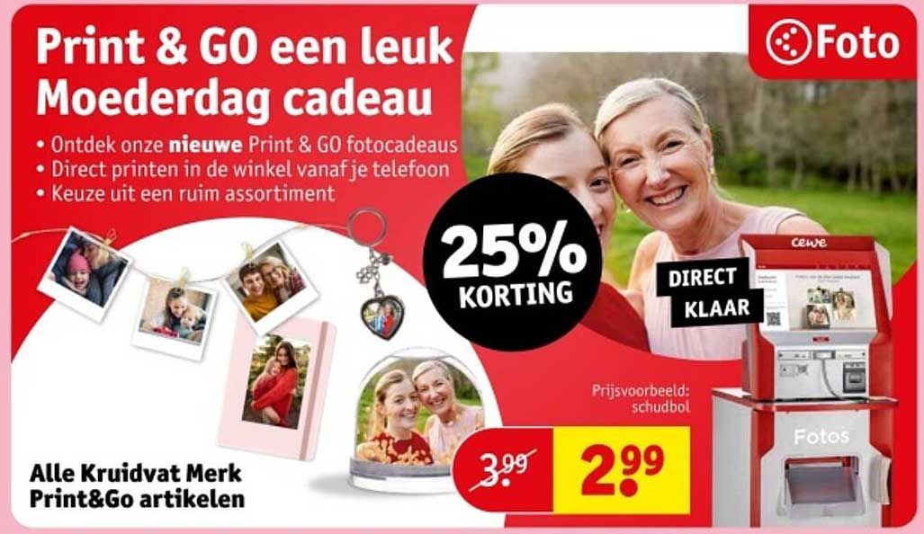 Print & GO een leuk Moederdag cadeau