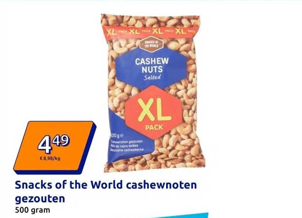 Snacks of the World cashewnoten gezouten