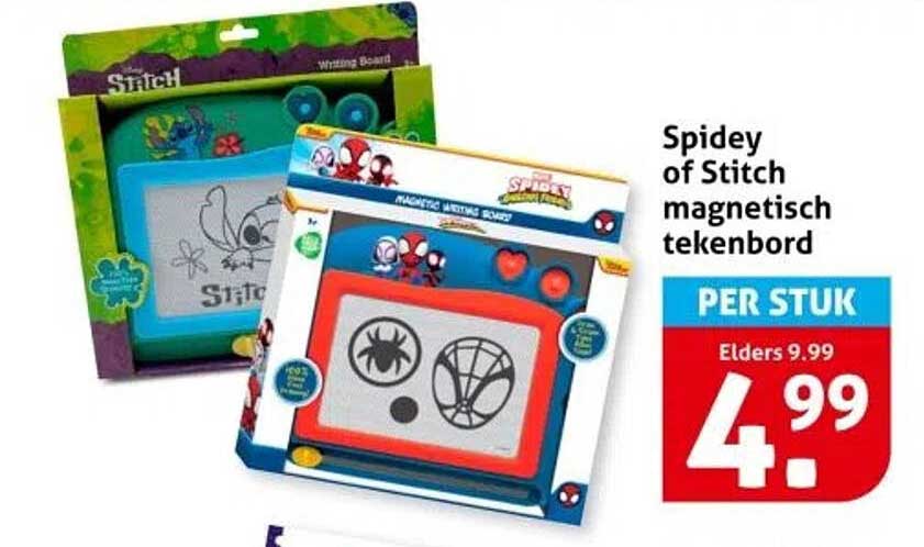 Spidey of Stitch magnetisch tekenbord
