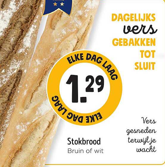 Stokbrood Bruin of Wit