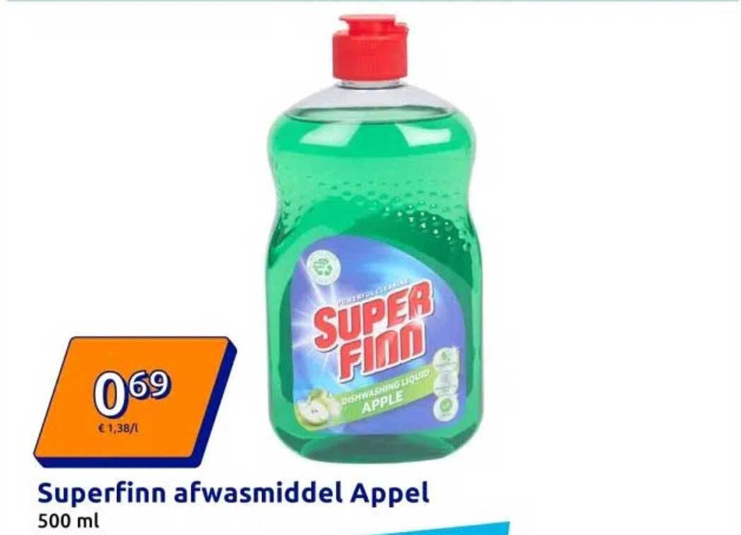 Superfinn afwasmiddel Appel 500 ml